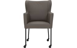 Goossens excellent eetkamerstoel leogang grijs leer - 8222227-01 2
